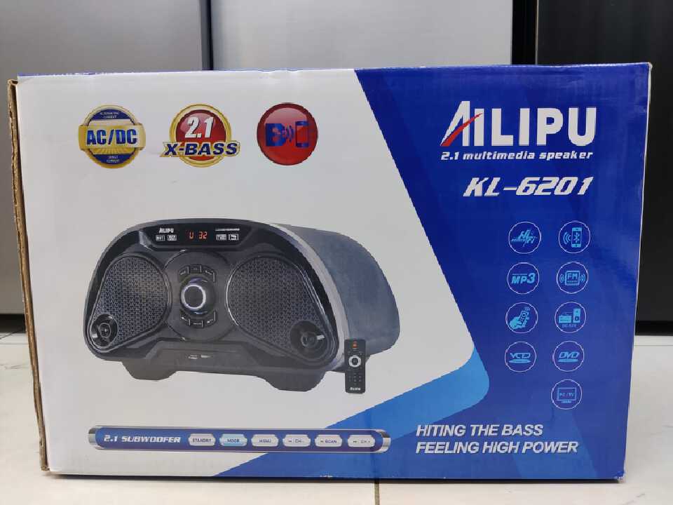 AILIPU KL-6201 2.1CH Boombox Home Theatre Speaker System | Built-In Speakers | Bluetooth, USB, TF/SD, FM, AUX | Subwoofer | Remote Control
