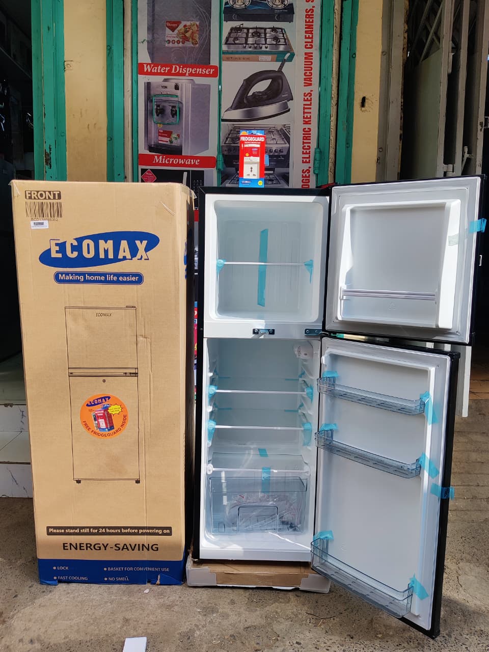 Ecomax 138L Double Door Refrigerator | 138 Litres Fridge & Freezer | Energy Saving | CFC Free | Tropicalized Compressor | Home & Office Fridge