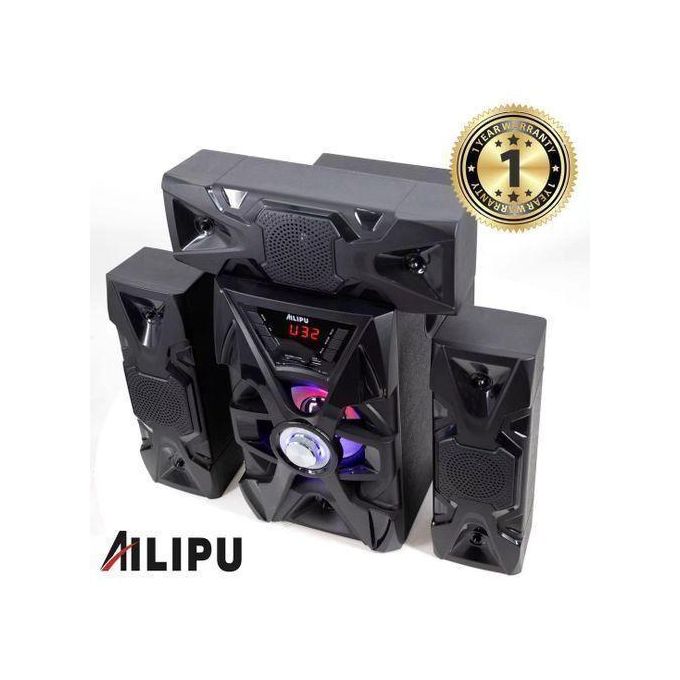 AILIPU KL-6304AD 3.1CH Multimedia Speaker System | Bluetooth Woofer & Subwoofer | USB, SD, FM Radio, AUX | AC/DC Home Theatre Speaker | Black