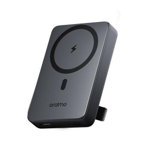 Oraimo MagPower 15 10000mAh Magnetic Wireless Power Bank, 15W Wireless Charging, 22.5W Wired Fast Charge, Strong Magnetic Attachment, Foldable Stand, USB-C & USB-A