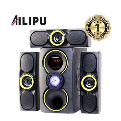 AILIPU KL-6310 3.1CH Multimedia Subwoofer | 6.5" Woofer | 45W+15W×3 Output | Bluetooth, USB, SD, FM, AUX | LED Display | Remote Control