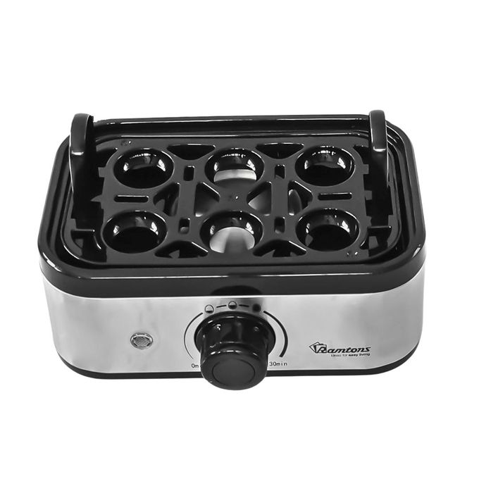 Ramtons RM/690 Egg Boiler 6 Egg Electric Cooker | Soft Medium Hard Boiled Egg Maker | Automatic Switch Off | Stainless Steel Heating Plate | Egg Cooker Kenya