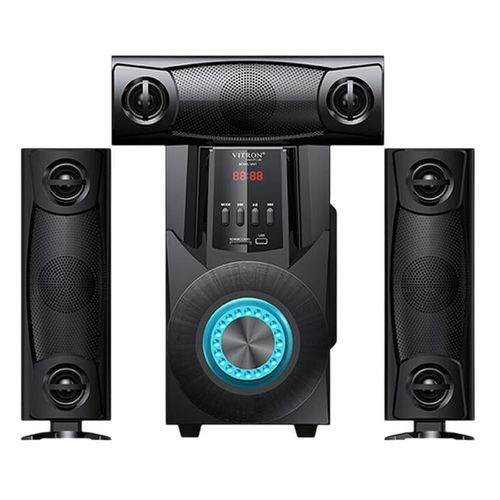 Vitron V641 3.1 Channel Woofer Sound System, Powerful Bass Multimedia Speaker with Subwoofer for TV, Music, Movies, Home Entertainment & Living Room Audio
