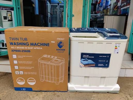 Euroken 8KG Semi Automatic Washing Machine | 8KG Washing Machine | Semi-Automatic Washer for Home & Family | Easy Wash & Laundry Solution