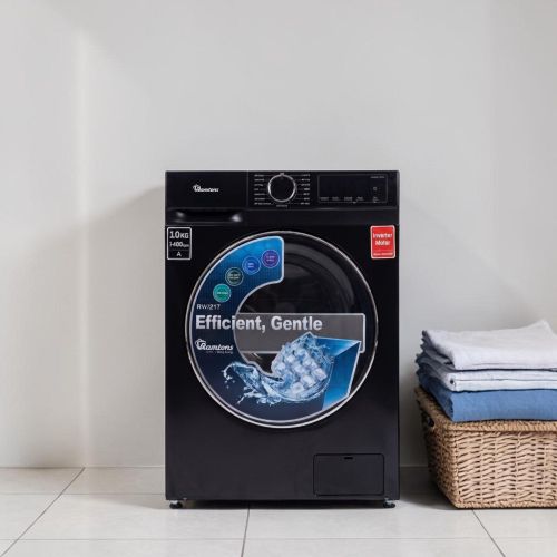 Ramtons RW/219 10KG Front Load Washer & 7KG Dryer | Fully Automatic Washing Machine | 1400RPM | Wash & Dry | 15 Programs | Child Lock | LED Display