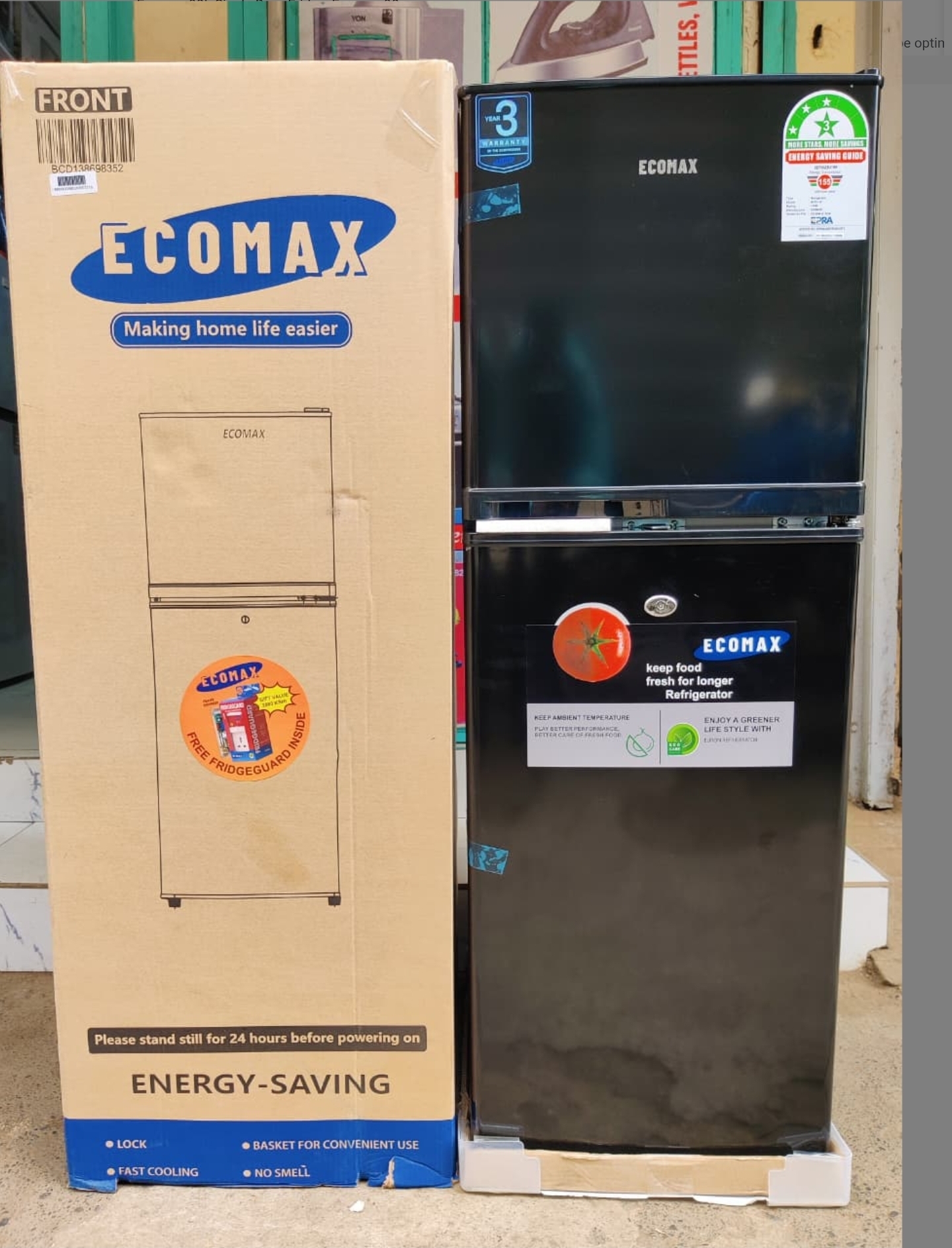 Ecomax 138L Double Door Refrigerator | 138 Litres Fridge & Freezer | Energy Saving | CFC Free | Tropicalized Compressor | Home & Office Fridge