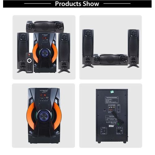 Vitron V642 3.1 Channel Woofer Sound System, Powerful Bass Multimedia Speaker with Subwoofer for TV, Music, Movies & Home Entertainment