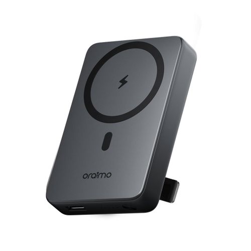 Oraimo MagPower 15 10000mAh Magnetic Wireless Power Bank, 15W Wireless Charging, 22.5W Wired Fast Charge, Strong Magnetic Attachment, Foldable Stand, USB-C & USB-A