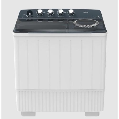 Hisense Twin Tub Washing Machine 14Kg – Semi Automatic Twin Tub Washer with Powerful Motor, Large Capacity, Spin Dryer, Durable Design for Home Use