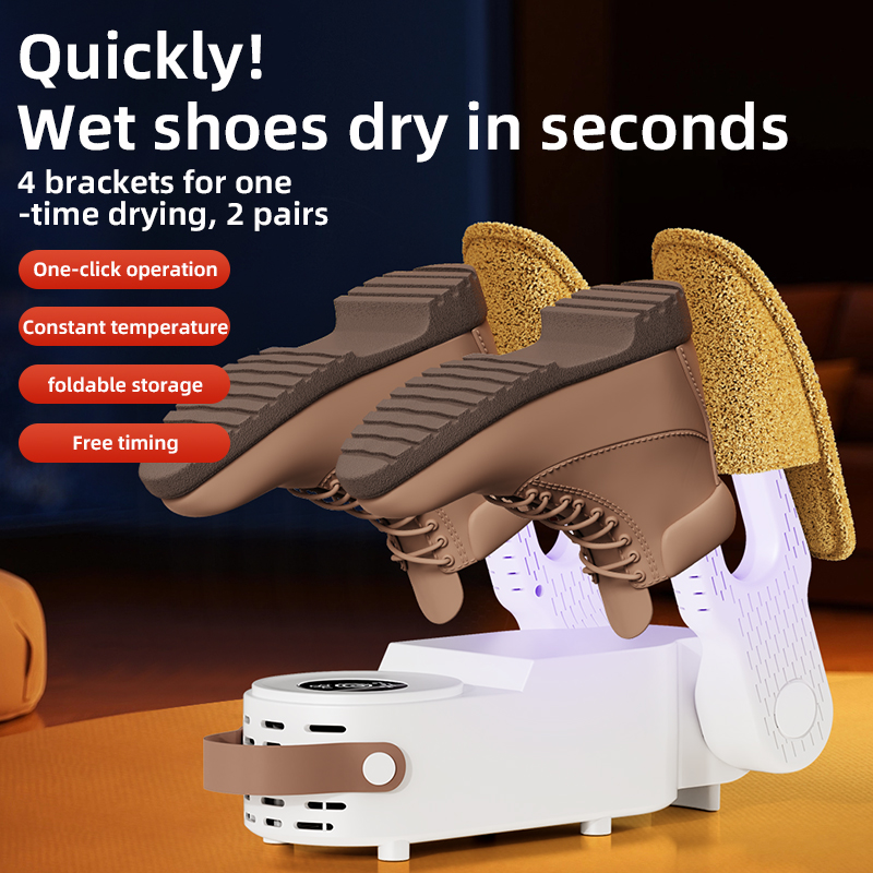 Timed Shoe Dryer, Dries 2 Pairs at Once, Foldable Household Shoe Dryer, Quick Drying Shoe Dryer, Hot Selling