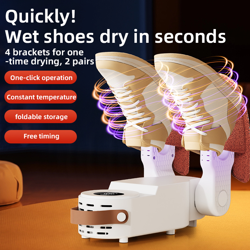Timed Shoe Dryer, Dries 2 Pairs at Once, Foldable Household Shoe Dryer, Quick Drying Shoe Dryer, Hot Selling