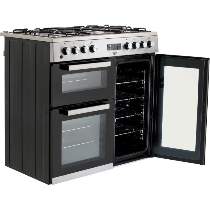 Beko  KDVF90X - 90CM, TRIPLE OVEN, SILVER,4GAS+1 WOK, ELECTRIC OVEN