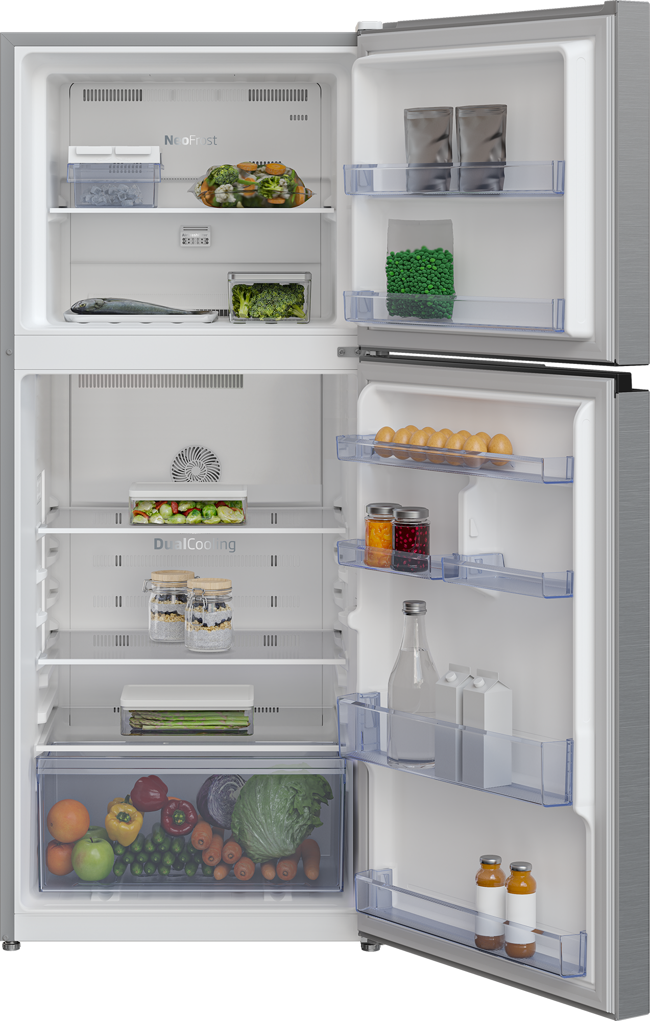 Beko RDNT371I50S UK KE 371L FREEZER TOP REFRIGERATOR
