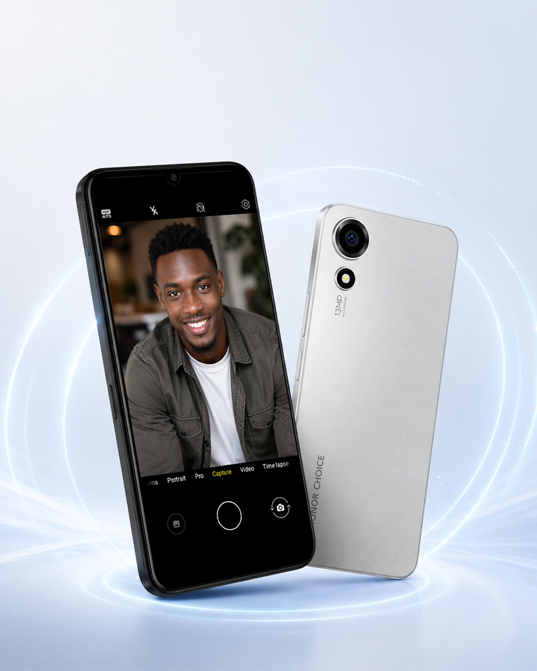 Honor Choice T10 3+32GB Smartphone 6.745‑inch Display 5000mAh Big Battery 13MP Rear Camera Dual Colours Black Grey Budget Mobile Phone
