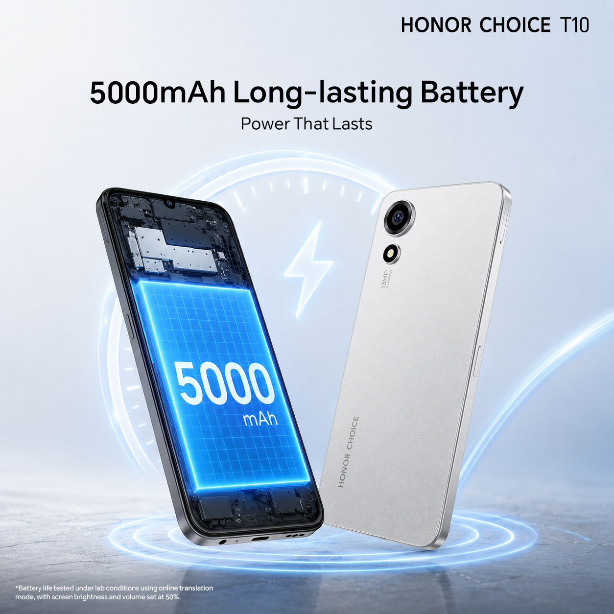 Honor Choice T10 3+32GB Smartphone 6.745‑inch Display 5000mAh Big Battery 13MP Rear Camera Dual Colours Black Grey Budget Mobile Phone