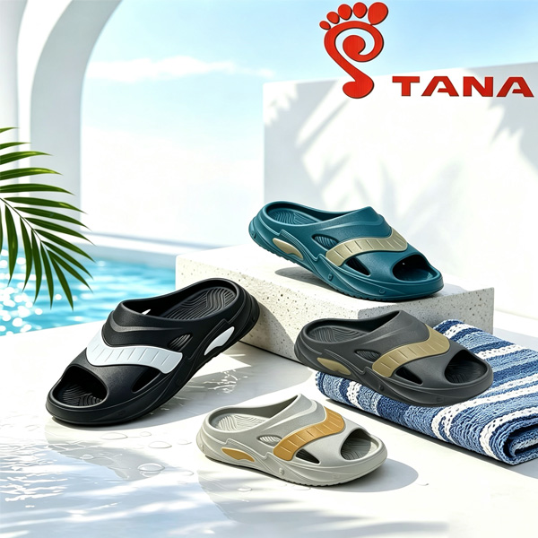 TANA Unisex Slides Sandals Thick Sole Cushioned Open Toe Slippers Men Women Casual Outdoor Beach Shoes Flat Platform Flip Flops Grey