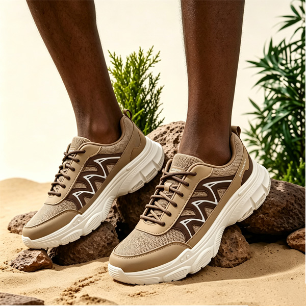 TANA LUXESTEP 1922-11 Women Sneakers Chunky Platform Shoes Mesh Breathable Casual Footwear Lace Up Running Walking Sport Grey Ladies Male