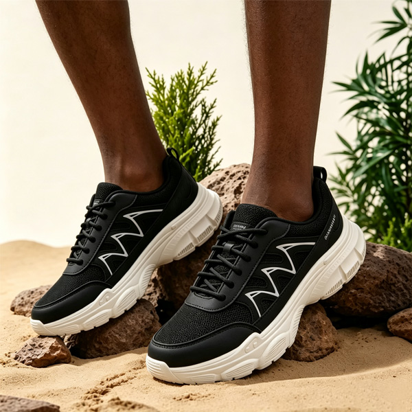 TANA LUXESTEP 1922-11 Women Sneakers Chunky Platform Shoes Mesh Breathable Casual Footwear Lace Up Running Walking Sport Grey Ladies Male