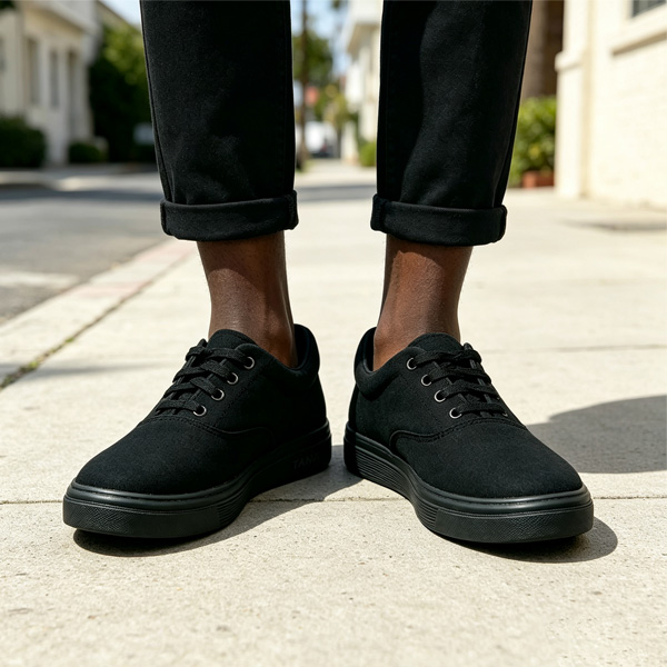 TANA 1969-03 Men Women Sneakers Black Canvas Shoes  Casual Lace Up Skate Footwear Comfortable Durable Low Top Running Walking Sport
