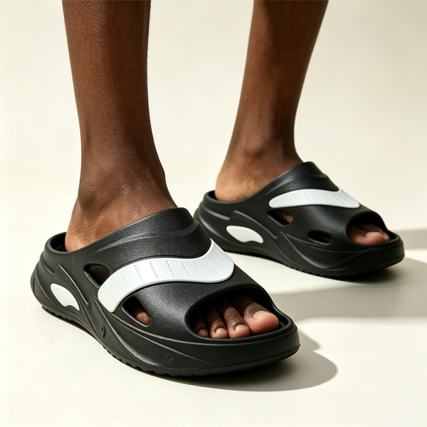 TANA Unisex Slides Sandals Thick Sole Cushioned Open Toe Slippers Men Women Casual Outdoor Beach Shoes Flat Platform Flip Flops Grey