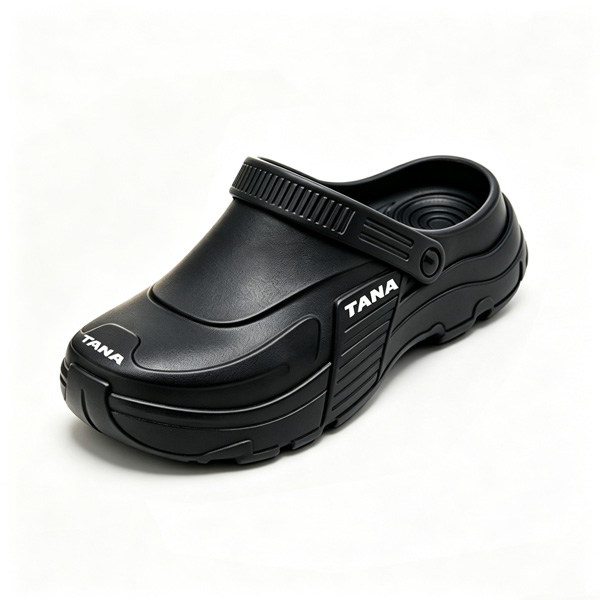 TANA TN693 Men Women Unisex comfy Clogs Sandals Non Slip Garden Shoes Waterproof Beach Slippers Male Casual Outdoor Working Mule Sandals Grey Black home shoes