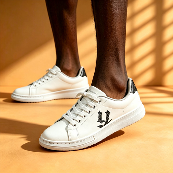 TANA Men Women Sneakers White Shoes Male Casual  Leather Footwear Lace Up Low Top Running Walking Sport Comfortable Lightweight