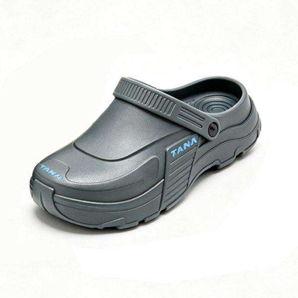 TANA TN693 Men Women Unisex comfy Clogs Sandals Non Slip Garden Shoes Waterproof Beach Slippers Male Casual Outdoor Working Mule Sandals Grey Black home shoes