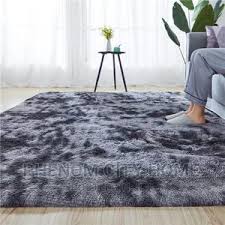 Fluffy Dark Grey Area Rug 7x8 Feet – Soft Woolen Shag Carpet with Thick Plush Texture, Cozy Non-Slip Floor Rug for Living Room, Bedroom, Lounge, Office and Modern Home Décor