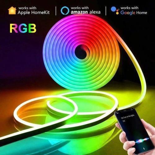 Neon Led 5 meters premium Strip Lights smart strip lights app controlled, gaming lights , tv lights 16.4Ft 5M Neon Rope Lights Flexible Multicolor