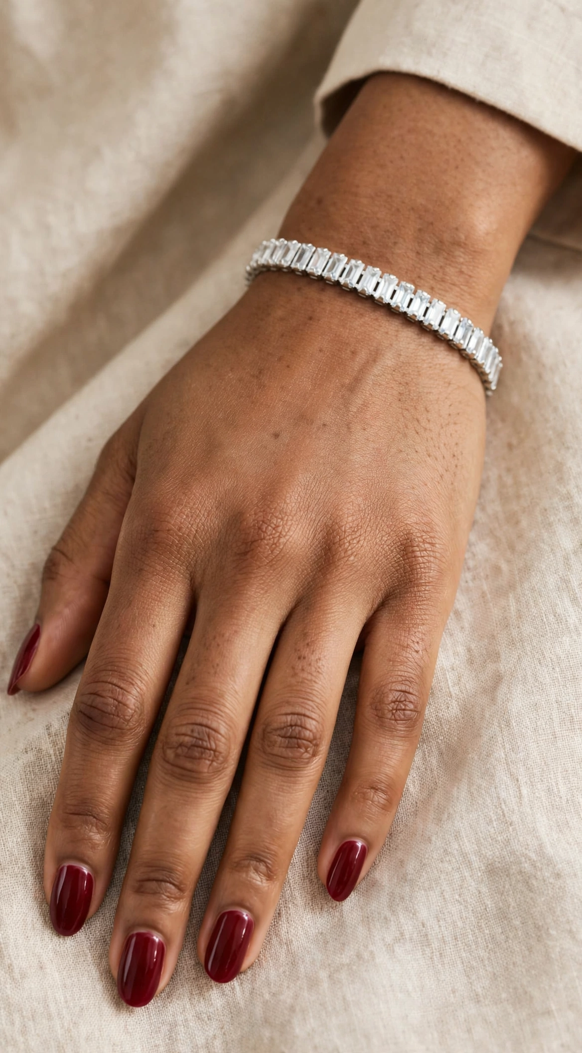 ✨ CLASSY BAGUETTE CUT BRACELET – ELEGANT SPARKLING FASHION JEWELRY FOR WOMEN, PREMIUM STYLISH WRIST ACCESSORY, NON-FADING & SKIN-FRIENDLY DESIGN, COMFORTABLE EVERYDAY BRACELET FOR CASUAL, OFFICE, PA