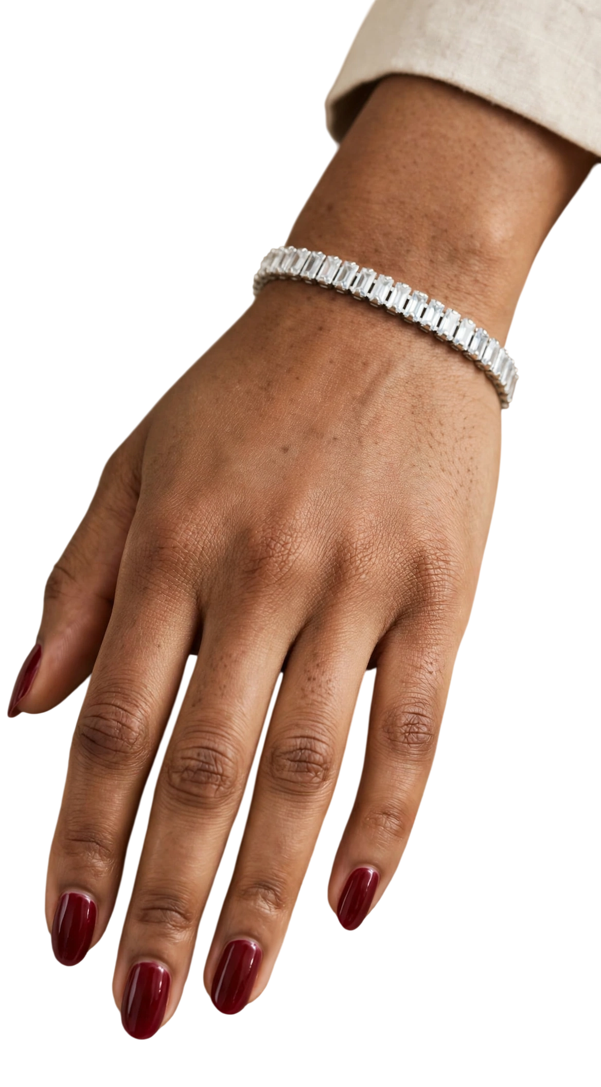 ✨ CLASSY BAGUETTE CUT BRACELET – ELEGANT SPARKLING FASHION JEWELRY FOR WOMEN, PREMIUM STYLISH WRIST ACCESSORY, NON-FADING & SKIN-FRIENDLY DESIGN, COMFORTABLE EVERYDAY BRACELET FOR CASUAL, OFFICE, PA