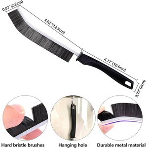2Pcs Crevice Cleaning Brush Hard Bristle Gap Cleaning Brush Crevice Brush Multifunctional Grout Cleaner Bathroom Tile Groove Scrubbing Brushes