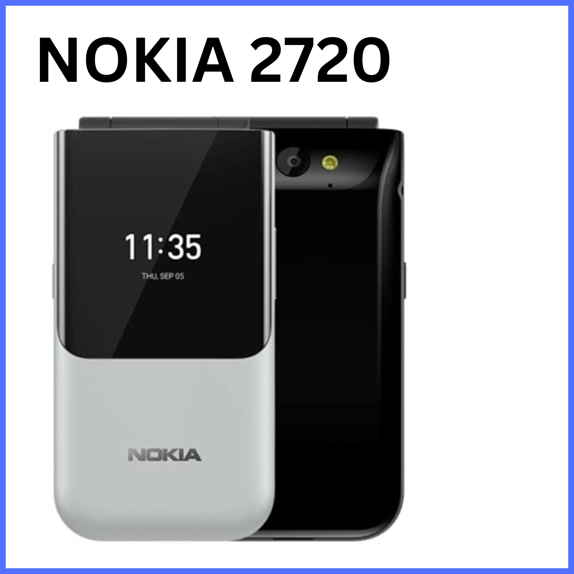 OFFER OFFER!!! 🔥🔥🔥 Brand New Nokia 2720 Flip Mobile Phone, Dual Screen, Equipped with 4G Internet - Long Battery Life - Compact and Strong Dual Sim Card ,4 GB Internal Memory, 512 MB RAM, Dual SIM