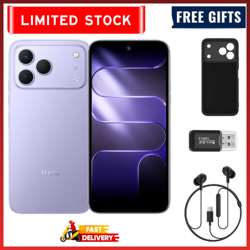 LIMITED STOCKS!!!!Brand New Tecno Spark 50 128GB/256GB + UpTo 8GB EXTENDED 6.67'' Camera 50MP Main Camera 45W Super Charging 6700mAh smartphone.COMES WITH FREE GIFTS