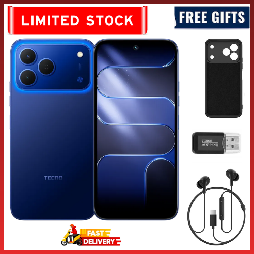 LIMITED STOCKS!!!!Brand New Tecno Spark 50 128GB/256GB + UpTo 8GB EXTENDED 6.67'' Camera 50MP Main Camera 45W Super Charging 6700mAh smartphone.COMES WITH FREE GIFTS