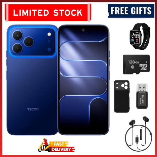 LIMITED STOCKS!!!!Brand New Tecno Spark 50 128GB/256GB + UpTo 8GB EXTENDED 6.67'' Camera 50MP Main Camera 45W Super Charging 6700mAh smartphone.COMES WITH FREE GIFTS
