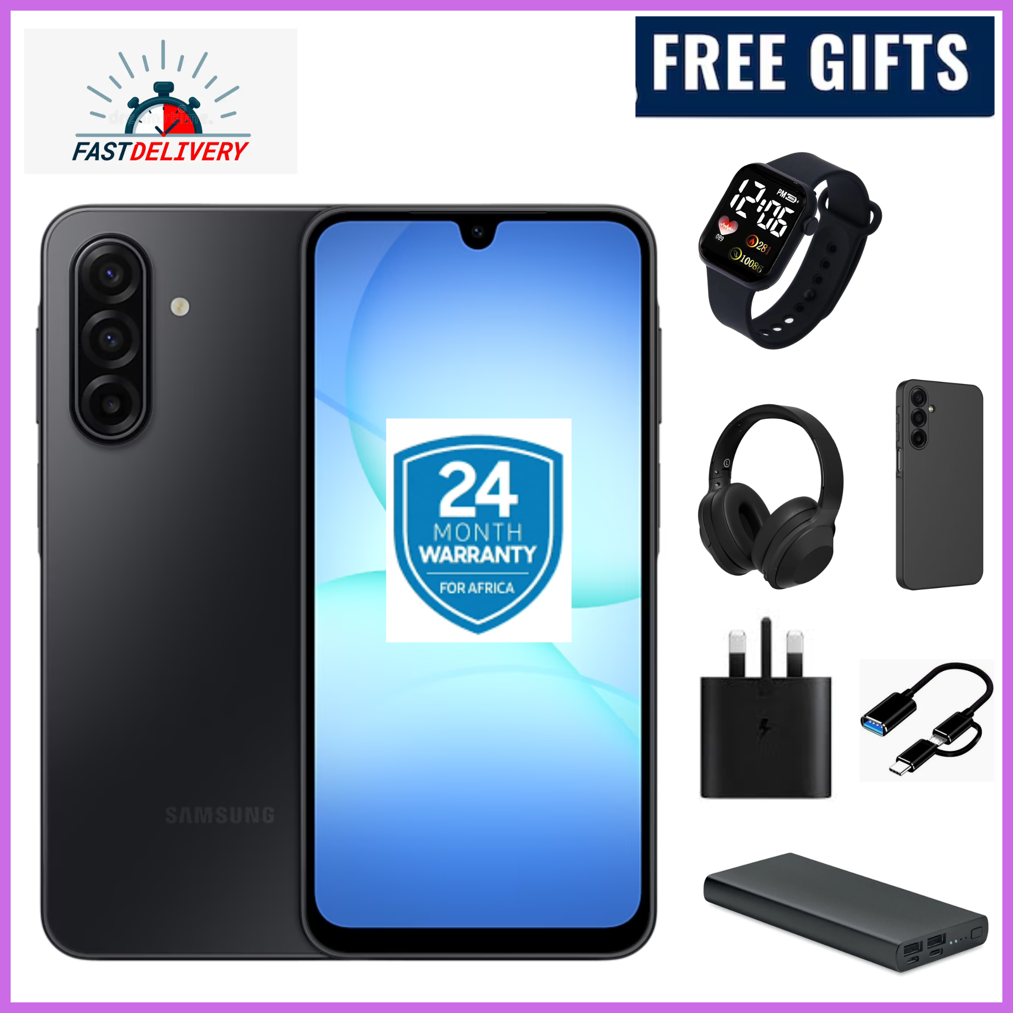 LIMITED DEALS!!!Brand New Samsung Galaxy A17 128GB/256GB+4GB/6GB/8GB 6.7" Super AMOLED Display 50MP Triple Camera Android 15 5000mAh, A17 Samsung Smart Phones  WITH FREE GIFTS