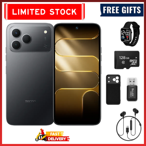 LIMITED STOCKS!!!!Brand New Tecno Spark 50 128GB/256GB + UpTo 8GB EXTENDED 6.67'' Camera 50MP Main Camera 45W Super Charging 6700mAh smartphone.COMES WITH FREE GIFTS