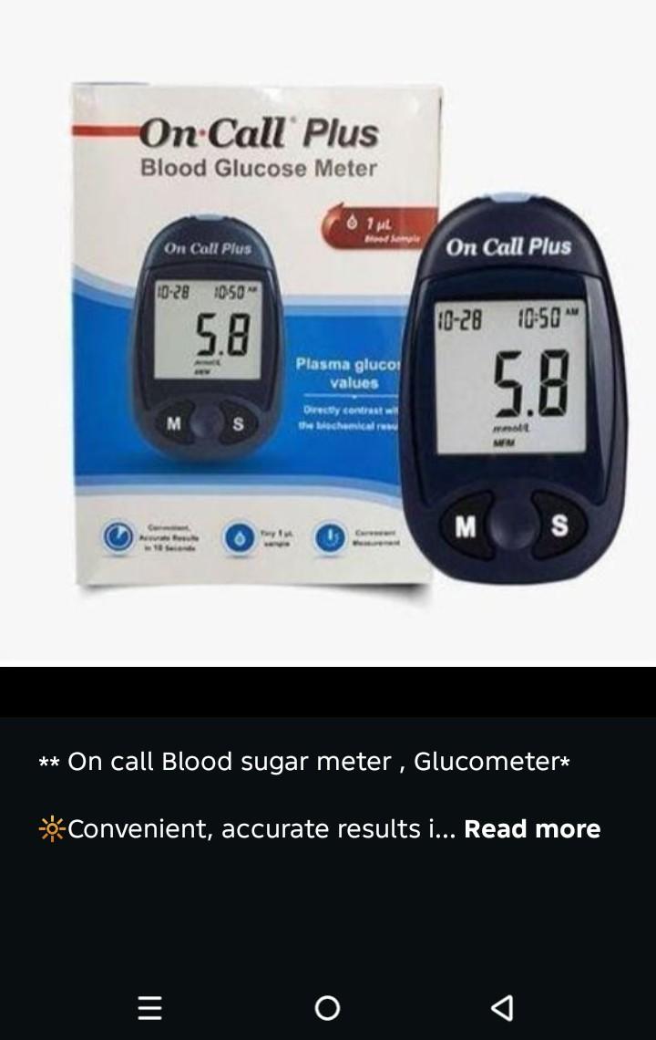 On Call Plus Blood Glucose Meter Digital Glucometer Blood Sugar Test Kit With 10 Strips Lancets Pricking Pen