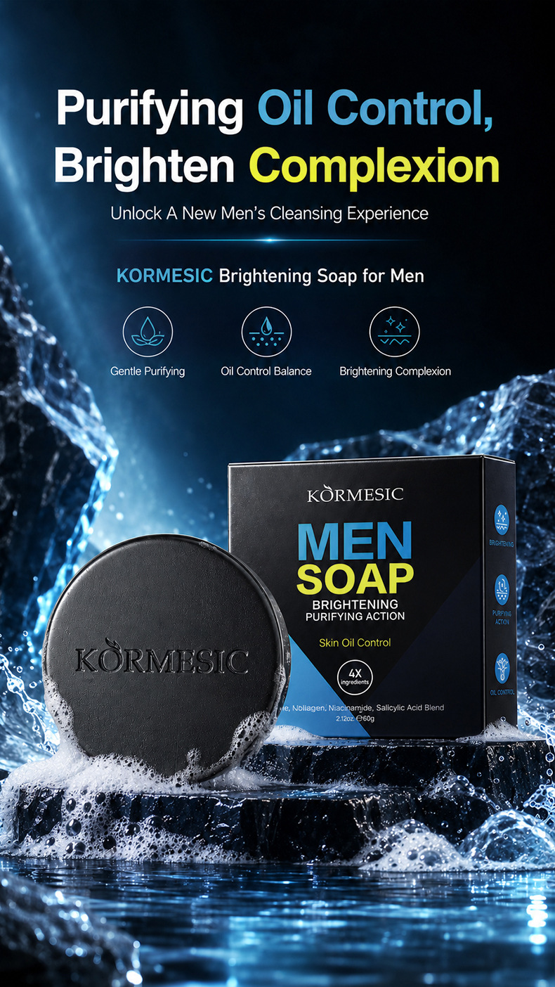 African Black Soap Bar 100g with Shea Butter, Natural Deep-Cleansing Soap for Face & Body, Hydrating & Nourishing Daily Cleanser for All Skin Types