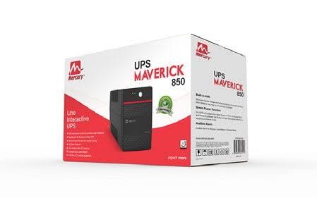 Mercury Maverick 850VA UPS Line Interactive UPS, power backup UPS, Black (1YR WRTY)