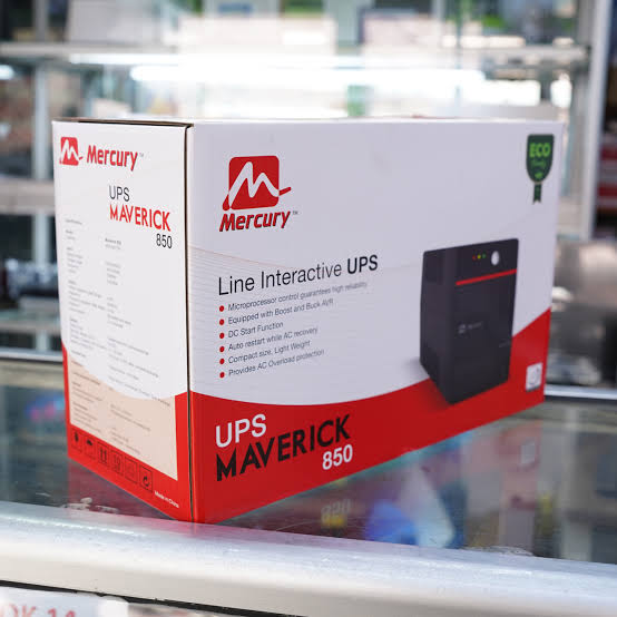 Mercury Maverick 850VA UPS Line Interactive UPS, power backup UPS, Black (1YR WRTY)