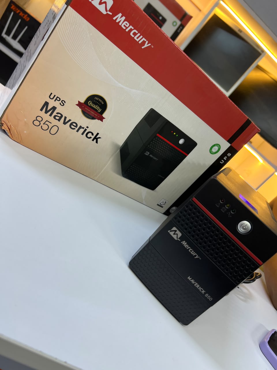 Mercury Maverick 850VA UPS Line Interactive UPS, power backup UPS, Black (1YR WRTY)