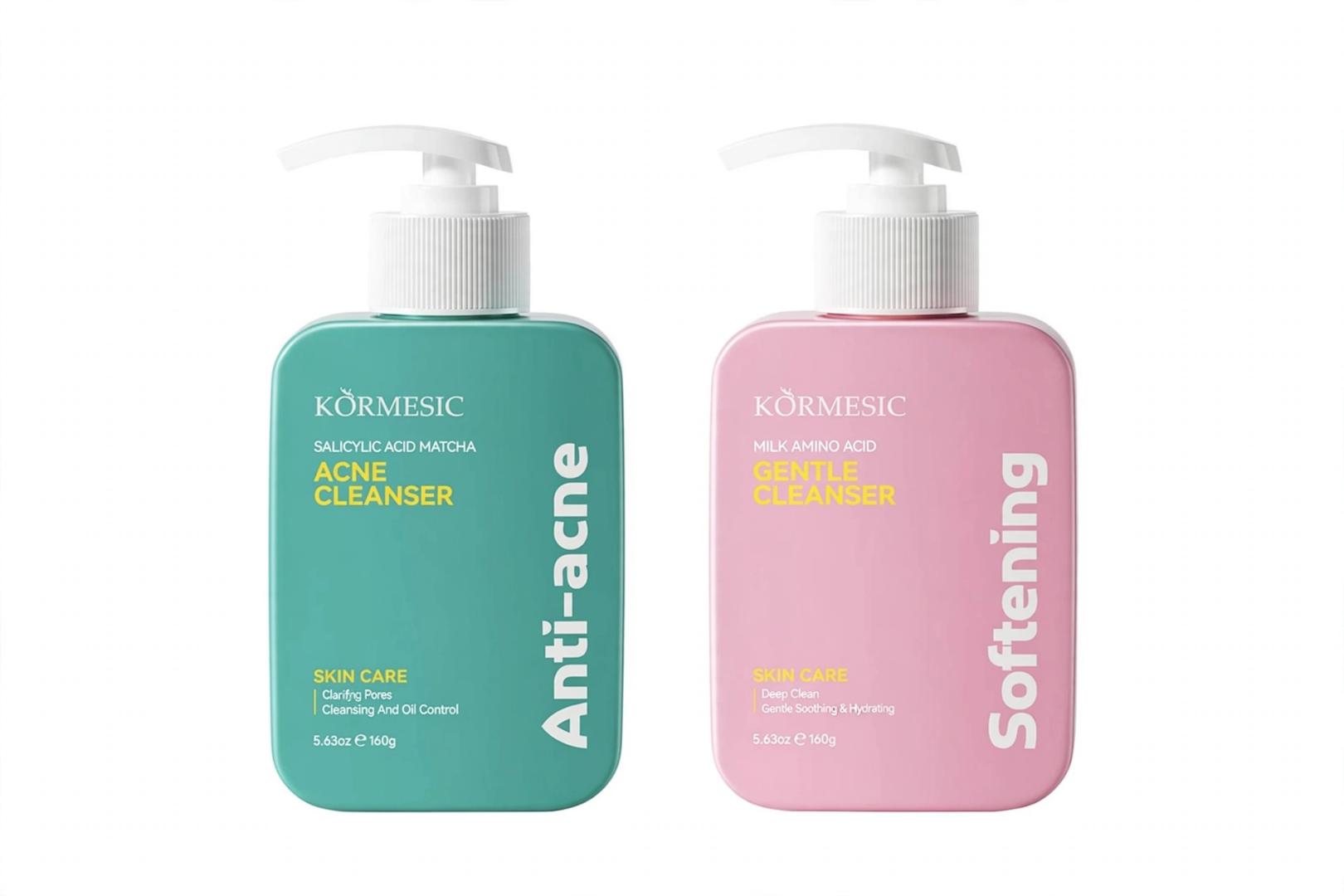 KORMESIC Salicylic Acid Matcha Anti-Acne Cleanser 160g - Oil Control, Unclog Pores & Clear Acne - Gentle Face Wash