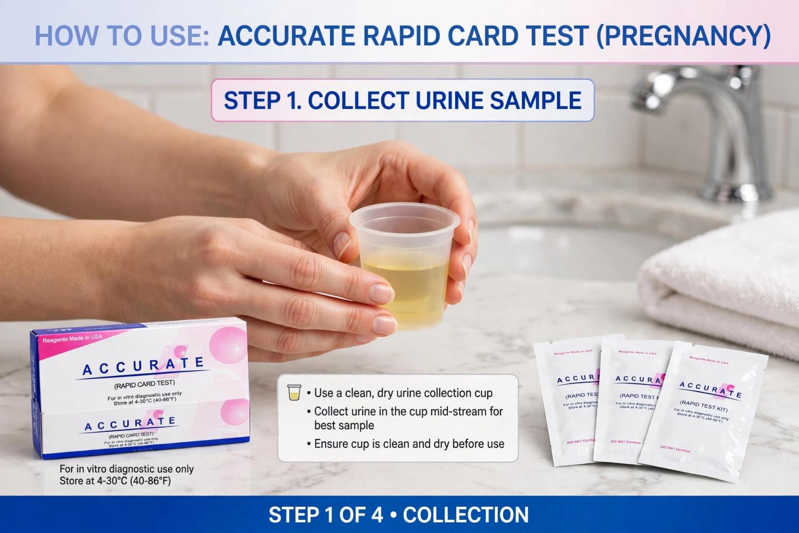 ACCURATE Rapid Card Pregnancy Test Kit -  Test | Early Detection Home HCG Pregnancy Test Cassette | Over 99% Accurate | Rapid Results in 5 Minutes | In Vitro Diagnostic Use