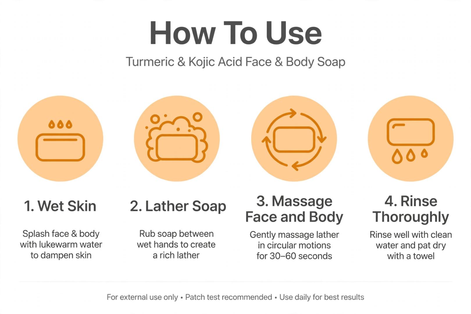 *Original Turmeric & Kojic Acid Soap for Dark Spots Hyperpigmentation Acne - Face & Body Brightening Bar Soap