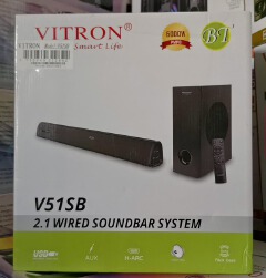 Vitron V51SB 2.1CH Soundbar System – 6000W PMPO, Bluetooth, USB and HDMI ARC.