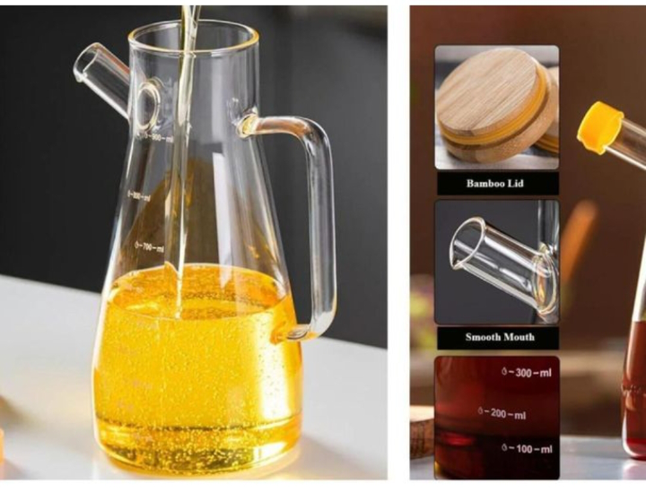 CLEARANCE OFFER 900ML Oil and Vinegar Jar - Has an Eagle Spout Mouth Making it Spill Proof.