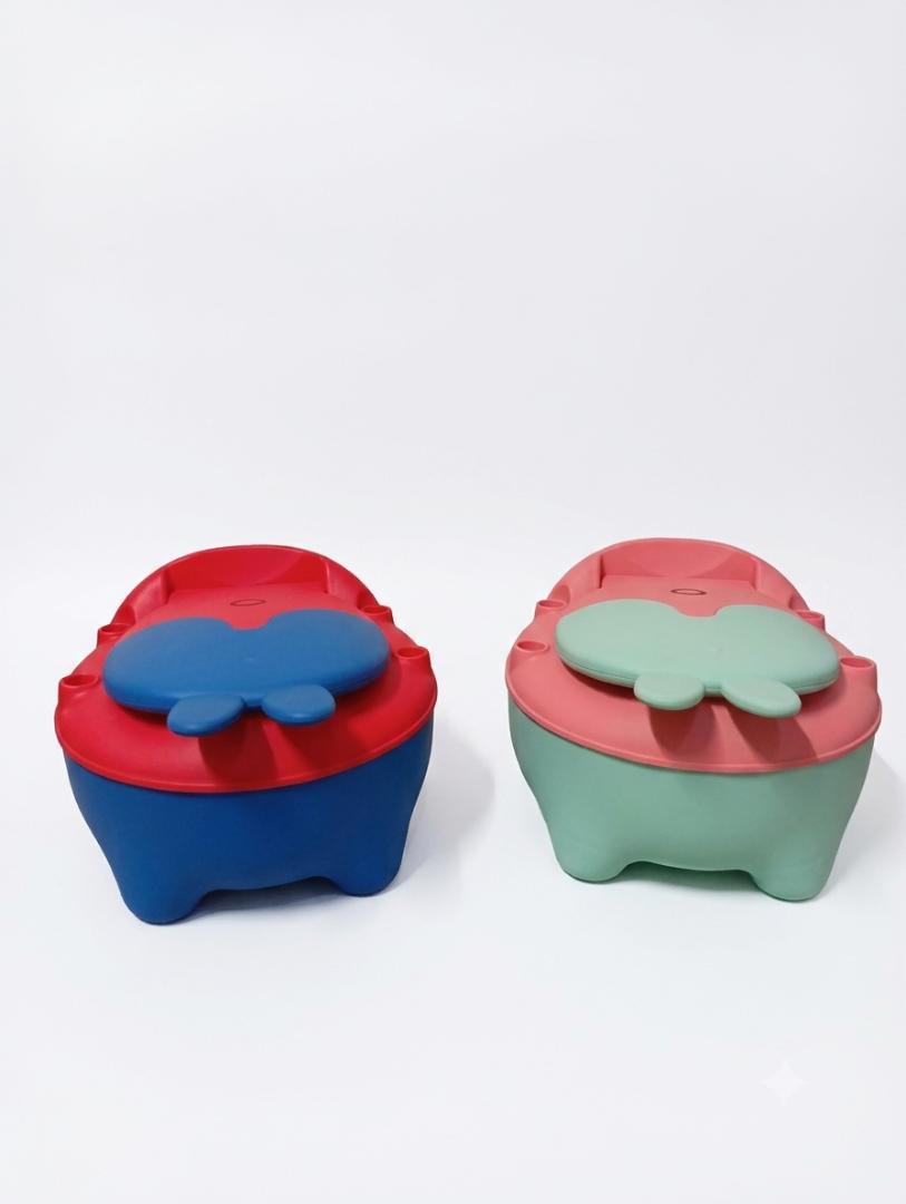 Ergonomic Bunny-Eared Toddler Potty Training Chair with Lid