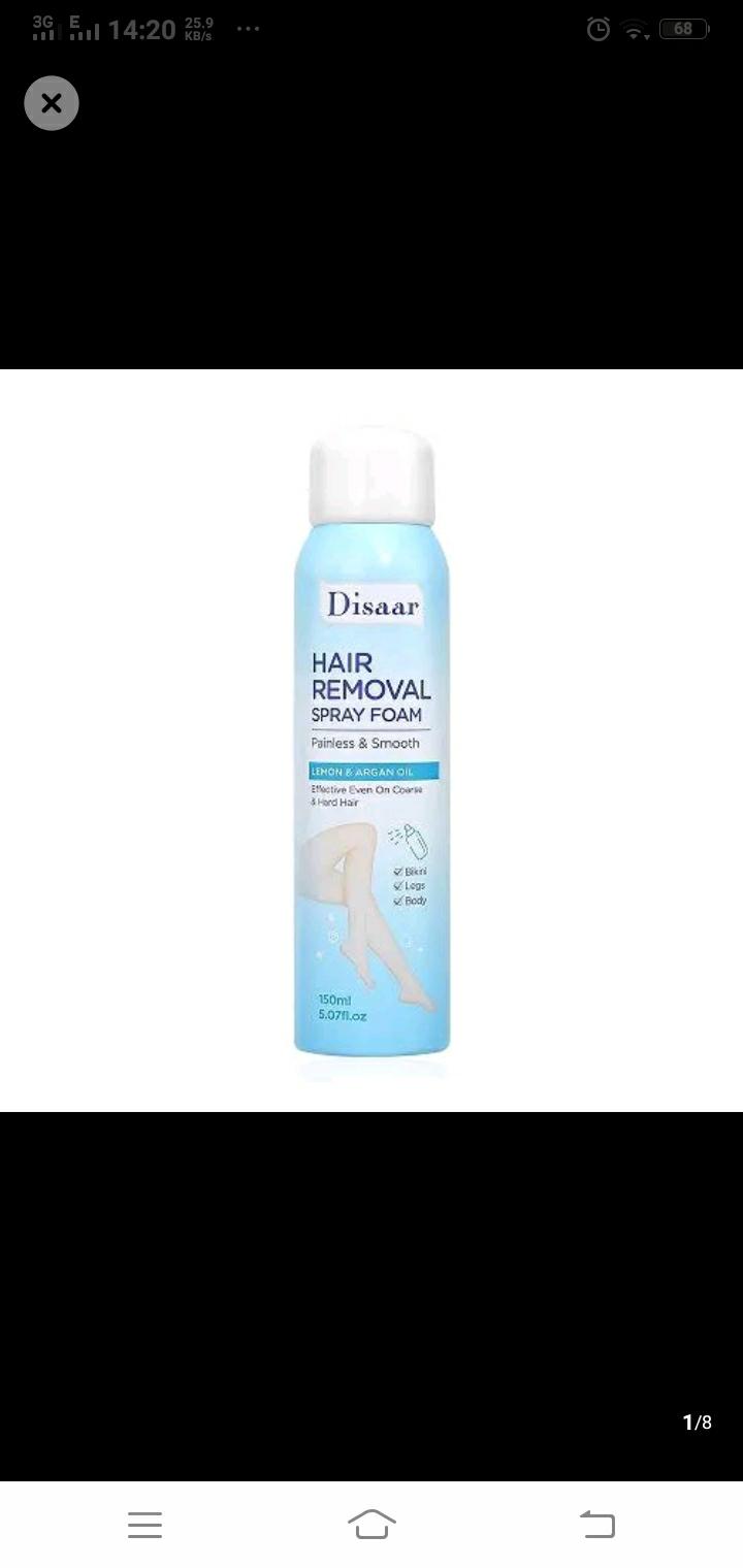 Disaar Hair Removal Spray Foam  - Lemon & Argan Oil - 150ML